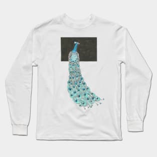 Peacock on a Window Long Sleeve T-Shirt